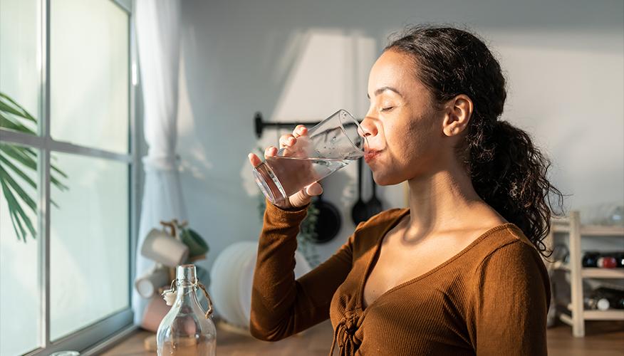Drinking plenty of water