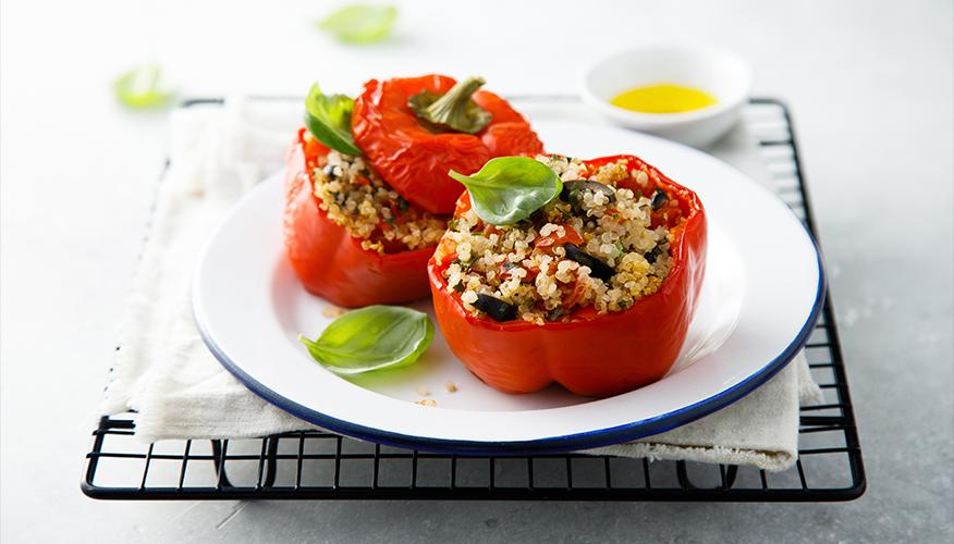 Quinoa-Stuffed Bell Peppers