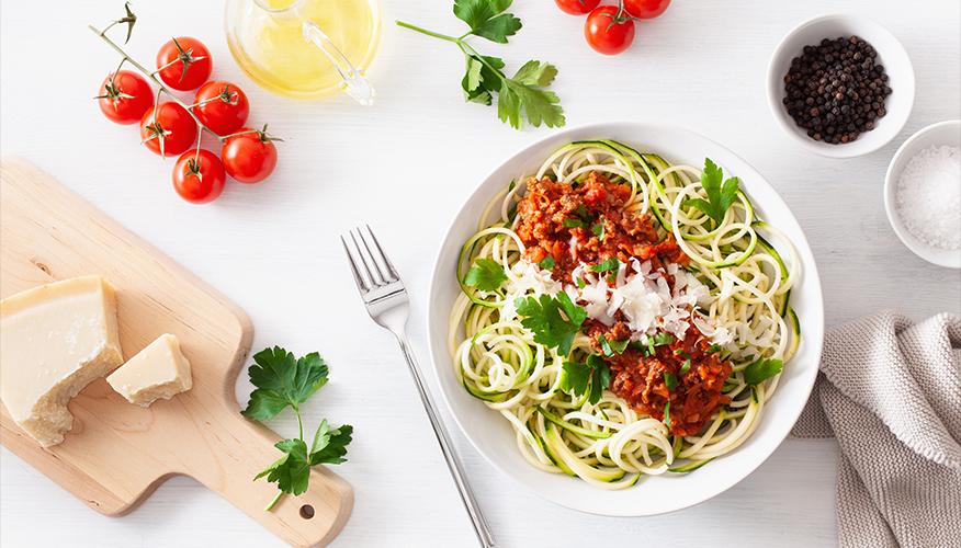 Zucchini Noodles With Tomato Sauce