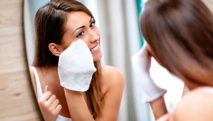 Makeup removal before bed