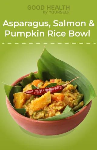 Asparagus & pumpkin rice bowl