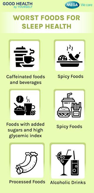 worst foods for sleep health