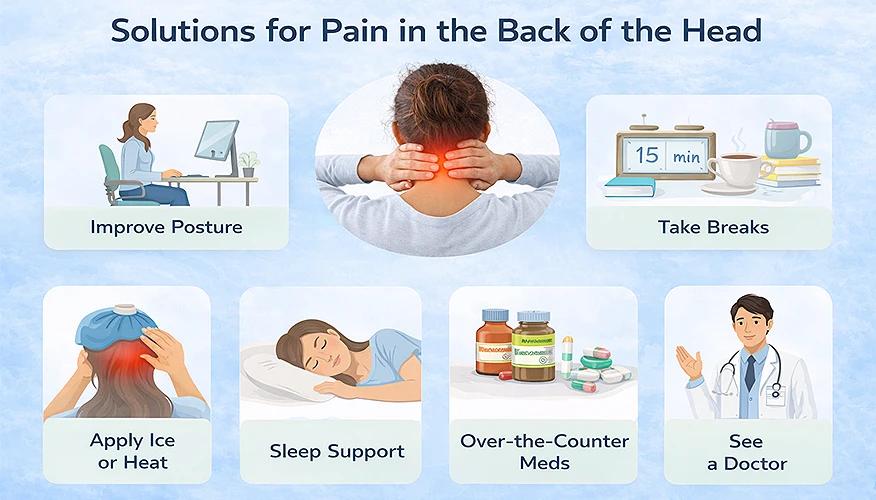 Solution for pain in the back of head