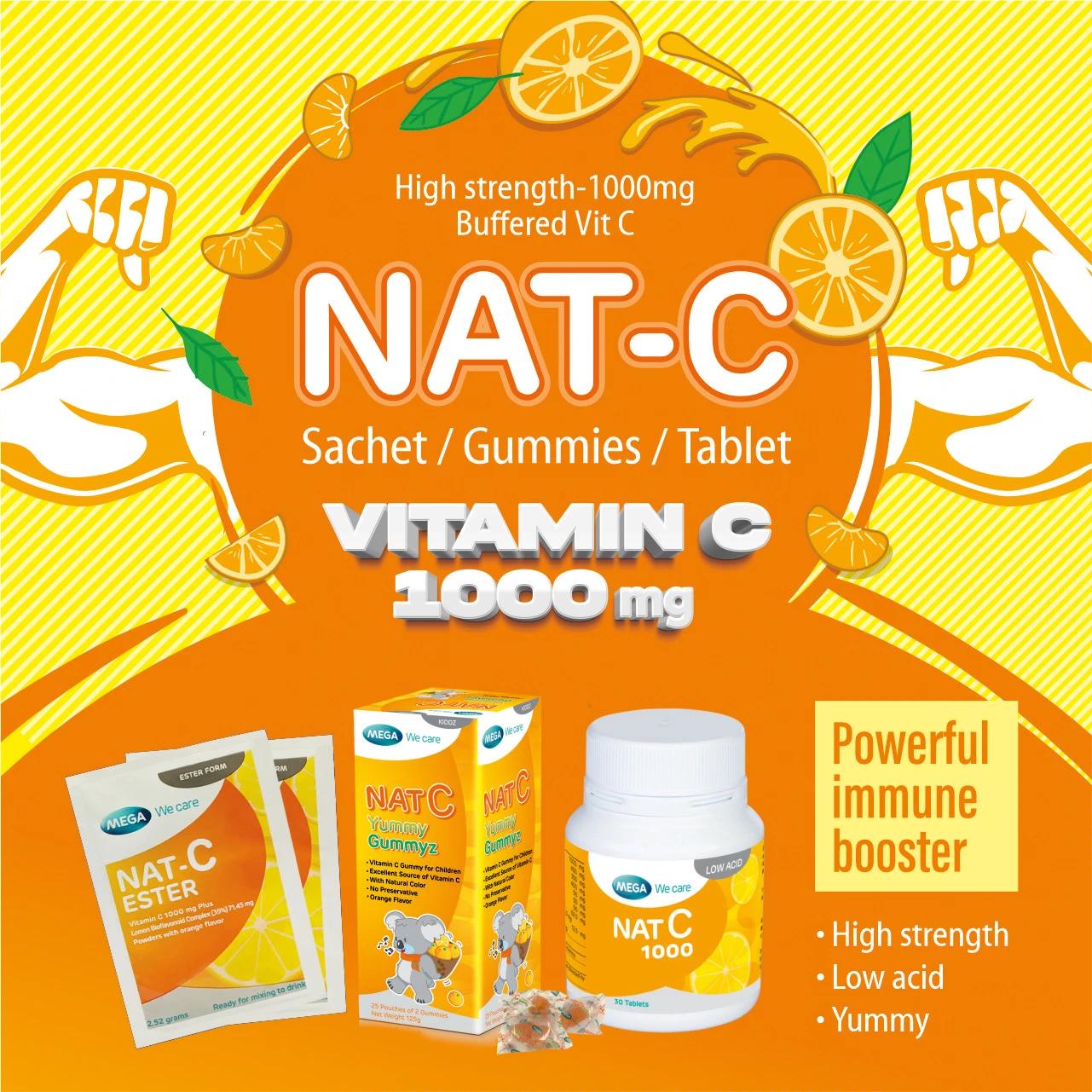 NAT-C vitamin C 1000mg sachet, gummies, and tablets for immunity
