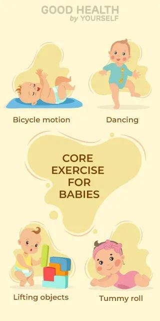 Core-strengthening exercises for babies