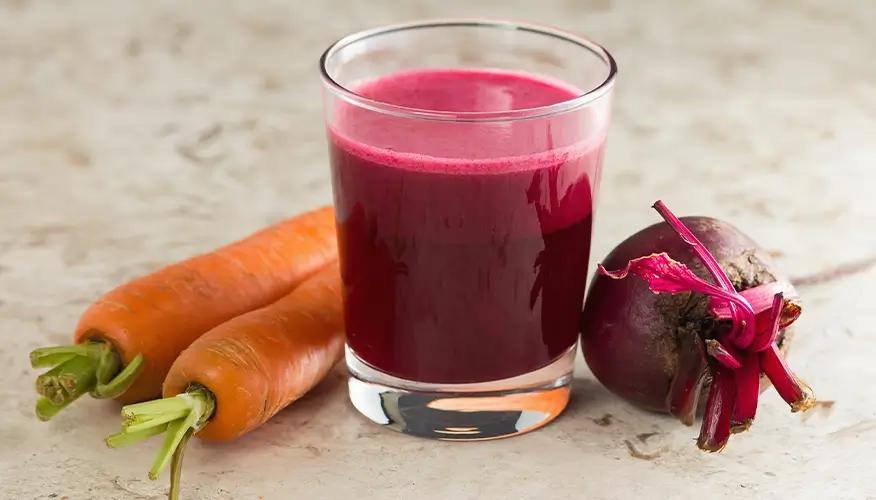 Beetroot and carrot juice