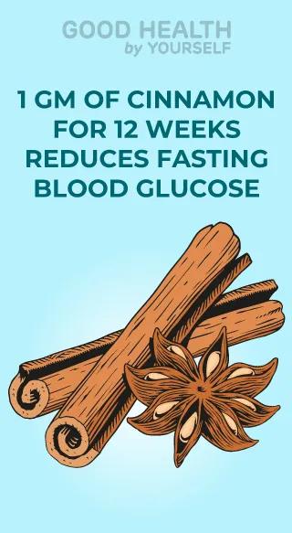 Cinnamon Reduces fasting blood glucose